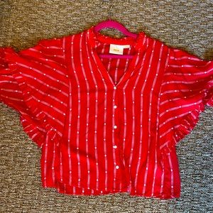 Maeve for Anthropology red blouse